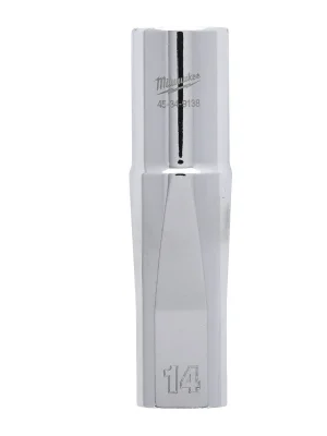 Značkový Steckschlüssel 1/2" - Sechskant 14 CHROME™ verlängert Milwaukee /4932480034/