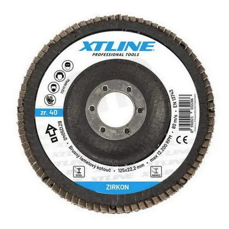 Kotouč brusný lamelový - zirkon 125mm, zr.40 XTLINE BZ125040 Must-Have