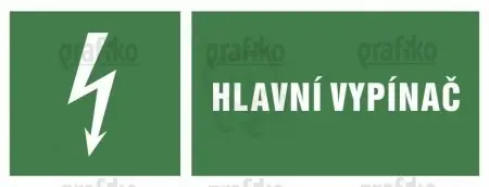 Originální Grafiko 4.6131.S26A Nálepka Hlavní vypínač 26x74 zelená