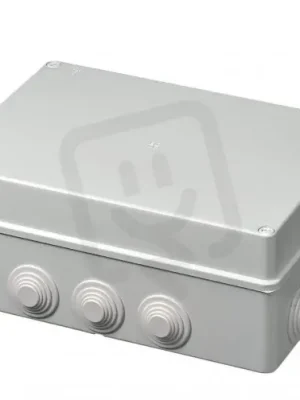 Originální Krabice S-BOX 606, 300x220x120, 12 průchodek, IP55 šedá, plastové šrouby, 650°C