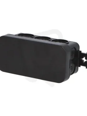 Nová Kolekce Krabice F6 černá - MiniBOX IP55 rozbočovací, s naklapávacím víčkem, 90x43x40mm