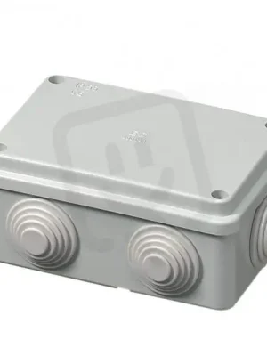 Krabice S-BOX 206, 120x80x50 mm, 6 průchodek, IP55 šedá, kovové šrouby, 650°C Vysoce Kvalitní
