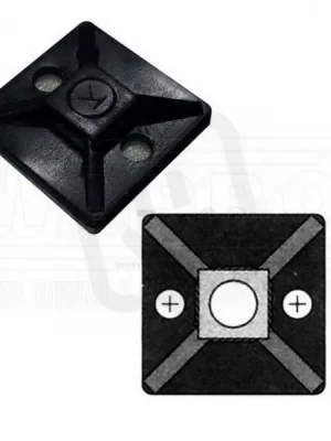 WAPRO M-A-19BK samolepící příchytky pro pásky do šířky 4,6mm,19,5x19,5mm Koupit Online