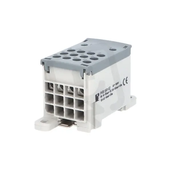 Blok pro rozdělení fází PVB 160-12 1pól. AL/CU 160A 1000V šedý na DIN 1003955 Nízká Cena