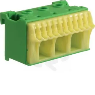 QuickConnect bezšroubový blok PE, zelený, 14 svorek, 3x25+11x4mm2, šíře 60mm Ověřený