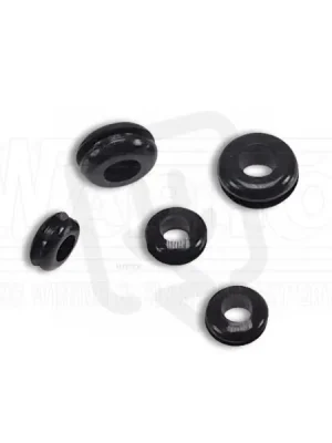 Bezpečná Platba WAPRO POM-1006 průchodka, otvoru 10,0 mm/kabel 6,4 mm,otevřená,měkčené PVC