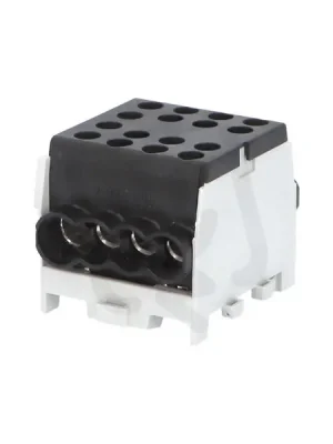 Rozbočovací svorkovnice HLAK 35-1/6 M2 S 125A 1pól. AL/CU IP20 černá na DIN Odeslání Ihned