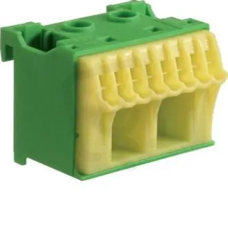 QuickConnect bezšroubový blok PE, zelený, 10 svorek, 2x25+8x4mm2, šíře 45mm Ihned K Objednání