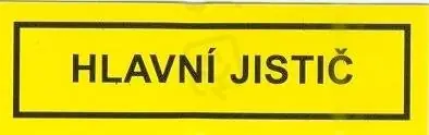 Značení č.17 Hlavní jistič (malý) 1,8x7cm Výhodná Nabídka