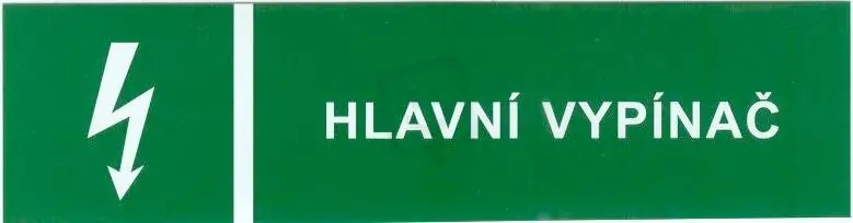 Nejlepší Cena Značení č.38 Hlavní vypínač 3,5x13cm