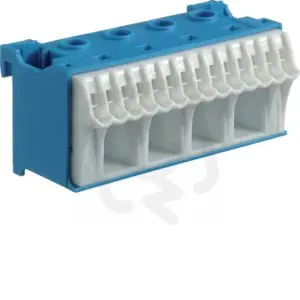 Značkový QuickConnect bezšroubový blok N, modrý, 18 svorek, 4x25+14x4mm2, šíře 75mm KN18N