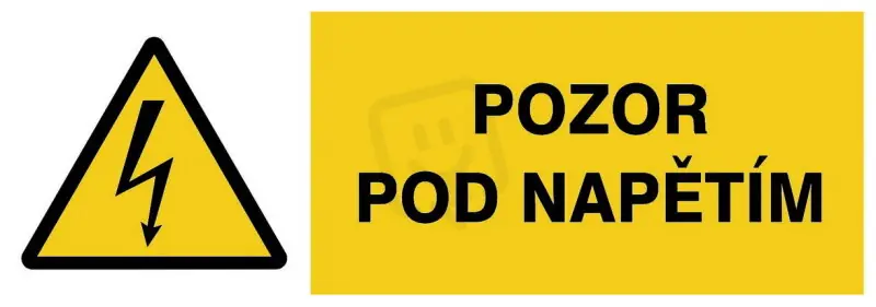 Pozor - pod napětím, fólie 37x105, W012-11.SI Víkendová Akce