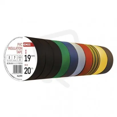 Přímo Od Výrobce Izolační páska PVC 19mm 20m barevný mix EMOS F61999