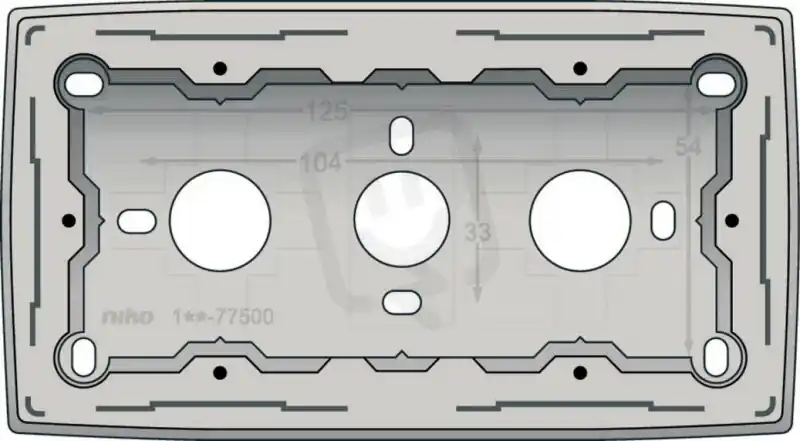 Finální Výprodej Krabice pro povrchovou montáž 2-násobná-LIGHT GREY NIKO 102-77500