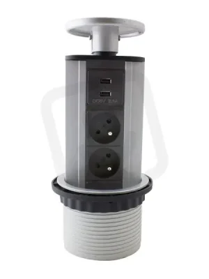 Přípojný zásuvkový sloupek pro desku stolu 2x 230V + 2x USB 1000mA 4739178 Must-Have