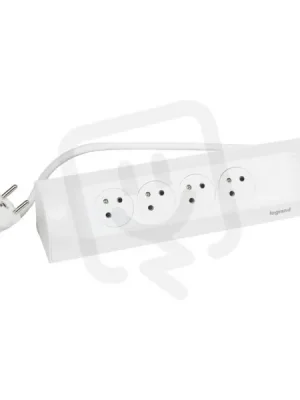 Cenově Výhodný ZÁSUVKOVÝ BLOK ROHOVÝ 4X2P+T, KABEL 1M, BÍLÁ LEGRAND 049404
