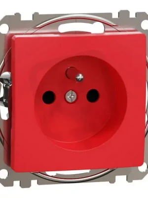 Bezpečná Platba Sedna D/E Zásuvka 230V 16A clonky šroubová, Červená SCHNEIDER SDD115011