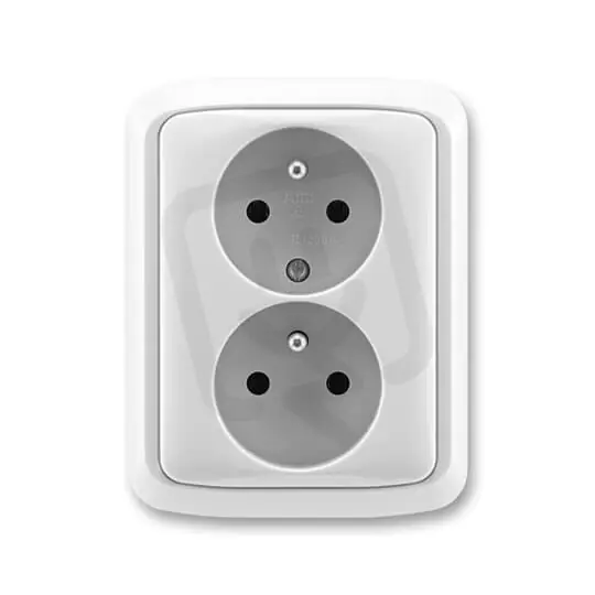 Kryt dvojzásuvky ABB TANGO (5512A-2349 S) šedá ND5512A-A2341 S Aktuální