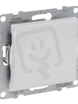 Must-Have SUNO BÍLÁ TLAČÍTKO S DRŽÁKEM ŠTÍTKU PODSVĚTLENÉ LEGRAND 721110