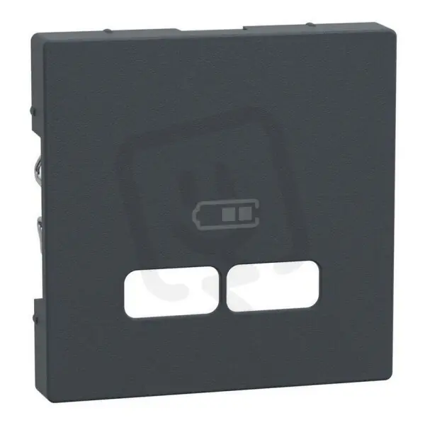 Nová Kolekce Centrální deska, Merten System M, pro USB nabíječky, antracit MEG4367-0414