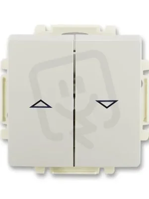 Žaluziový ovládač ABB SWING 1/0+1/0 s blokováním světle šedá 3557G-A88340 S1 Finální Výprodej
