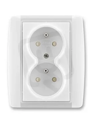 ABB Element 5512E-C02359 01 Zásuvka dvojnásobná chráněná s clonkami Cenově Výhodný