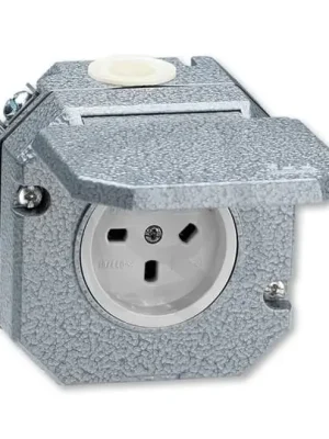 Nejlepší Volba Zásuvka ABB GARANT Al, vzor D, IP55, šedá 5515N-C05754