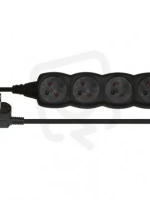 Super Cena Prodlužovací kabel 3 m 4 zásuvky černý PVC 1mm2 EMOS PC0413