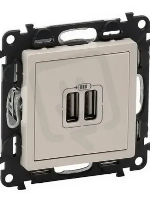 Levný VALENA LIFE DVOJNÁSOBNÁ NABÍJEČKA USB BÉŽOVÁ LEGRAND 753212