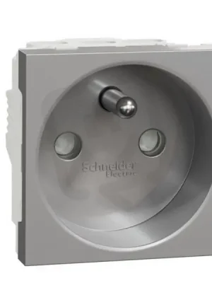 Hit Sezóny Zásuvka NOVÁ UNICA 250V/16A 2P+E, clonky, šroubová, Aluminium