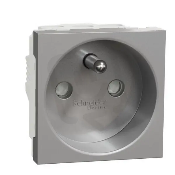 Hit Sezóny Zásuvka NOVÁ UNICA 250V/16A 2P+E, clonky, šroubová, Aluminium
