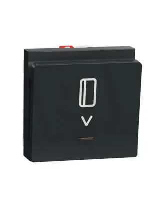 Spínač NOVÁ UNICA pro hotelové karty, 2M, Antracit SCHNEIDER NU328354 Rychlé Dodání