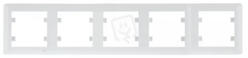 Rámeček 5-násobný vodorovný, lumina soul, bílá lesk HAGER WL5250 Sleva