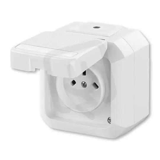 Objednat Nyní Zásuvka ABB VARIANT s ochr. kontakty, plast, vzor C, IP54, bílá 5515N-C05521 B
