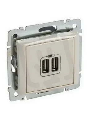 Novinka VALENA 2XUSB NABÍJEČKA BÉŽOVÁ LEGRAND 774170