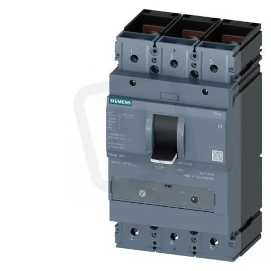 Jistič 3VA13, 400A 36kA/415V, Ir 280÷400A,Ii (5÷10)x In, 3P přední přívod Novinka