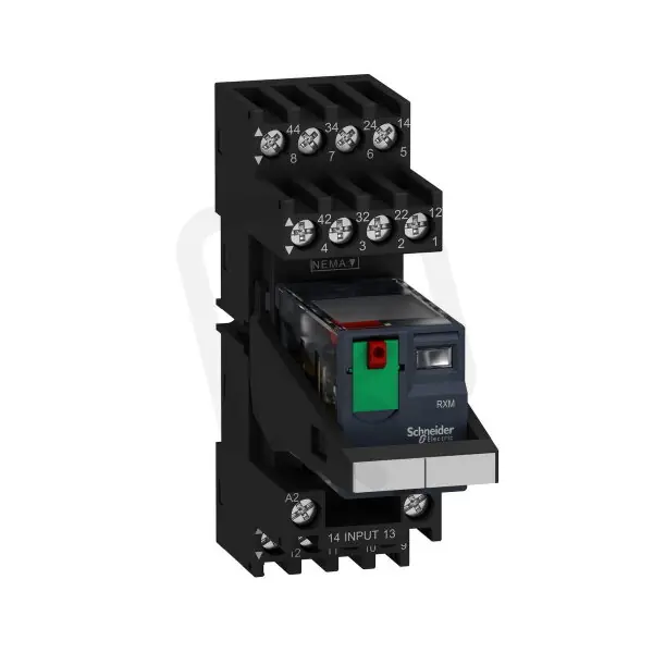 Nejlepší Volba Miniaturní paticové relé + patice, 6A, 4V/Z, 230V AC SCHNEIDER RXM4AB2P7PVM
