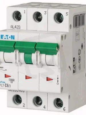Jistič PL7-D6/3, char D, 3-pólový, 10kA, 6A EATON 263418 Vrácení Zdarma