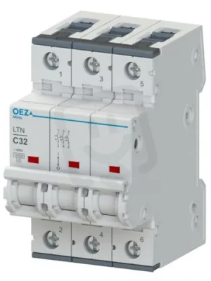 LTN-2C-3 Jistič In 2A,Ue AC 230/400V/DC 216V, ch.C, 3pól, 10 kA OEZ 41783 Novinka