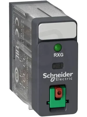 Schneider RXG22P7 Relé Zelio RXG,2 C/O,5 A,230V AC,testovací tlačítko a LED Cenový Hit