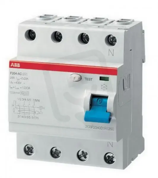 Koupit Online F204A-25/0,03 proudový chránič čtyřpólový 25 A 30mA A ABB 2CSF204101R1250
