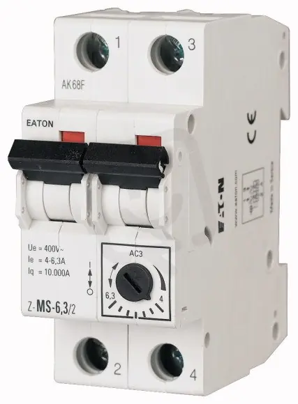 Z-MS-16/2 Spínač motorů 2-pól (pro 1-fáz motory) 10.0-16.0A EATON 248399 Vrácení Zdarma