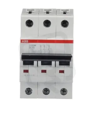 Nízká Cena S203M-B20 3 fázový jistič 20 A char. B 10 kA ABB 2CDS273001R0205