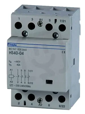 Instalační stykač HS40-40 40 A, 230 V, 50 Hz, 4 sp., 0 rozp. DOEPKE 09980414 Sezónní Sleva