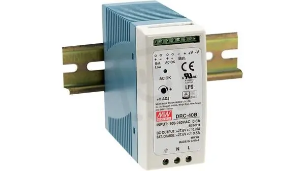 Horká Nabídka Napájecí zdroj na DIN s nabíječkou 40W 27,6V 0,95A MEAN WELL DRC-40B