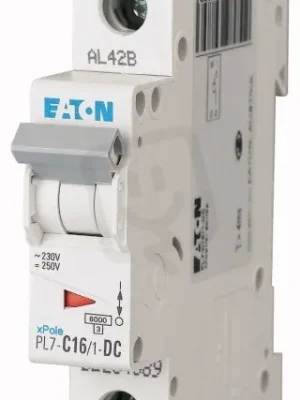 Jistič PL7-C16/1-DC-DC, char. C, 1-pólový, 10kA, 16A EATON 264889 Vrácení Zdarma