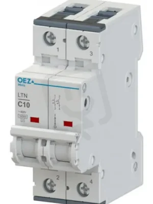 Cenově Výhodný LTN-6B-2 Jistič In 6A,Ue AC 230/400V/DC 144V, ch.B, 2pól, 10 kA OEZ 41719