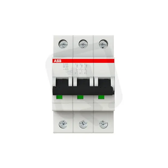 Výprodej S203-B50 3 fázový jistič 50 A char. B 6kA ABB 2CDS253001R0505