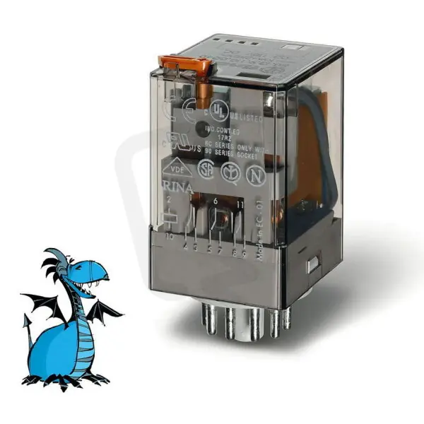 Originální Průmyslové relé, DIN, 3P/10A, 24V AC, MA_MI FINDER 60.13.8.024.0040