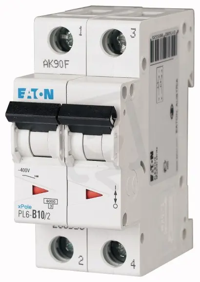 Akční Nabídka Jistič PL6-C10/2 char C, 2-pólový, 6kA, 10A EATON 286565